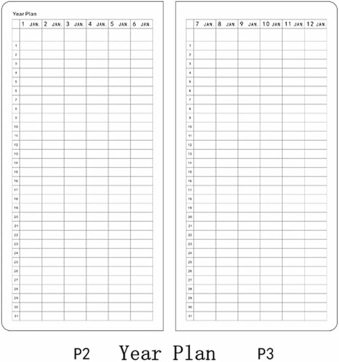 Undated Pocket Weekly Planner Schedule Organizer Agenda Year Month Week Plan A6 Notebooks (Green with clear cover)