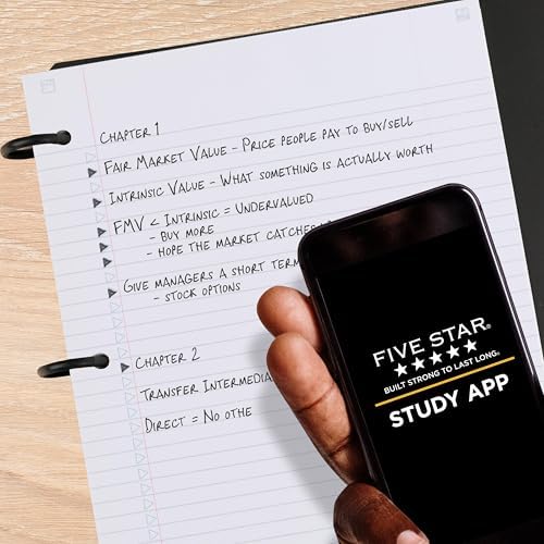 Five Star Flex Refillable Notebook + Study App, College Ruled Paper and 1-1/2 Inch TechLock Ring Binder with Pockets, Tabs and Dividers, 300 Sheet Capacity, Amethyst Purple (29324AB6)
