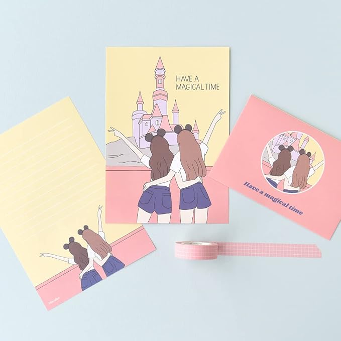 Monolike Fall In Newtro ver.2 Letter Paper and Envelopes Set - 8Type, 32 Letter Paper + 16 Envelopes