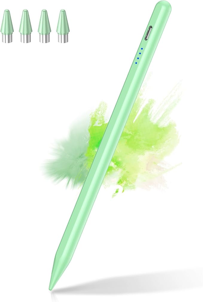 CMARS Stylus Pen for Touchscreen, Universal Tablet Pen for iPad/iPhone/Samsung/Huawei/Xiaomi/Android and More Devices, Stylists Pens Rechargeable, Digital Pencil with Magnetic Function - Green