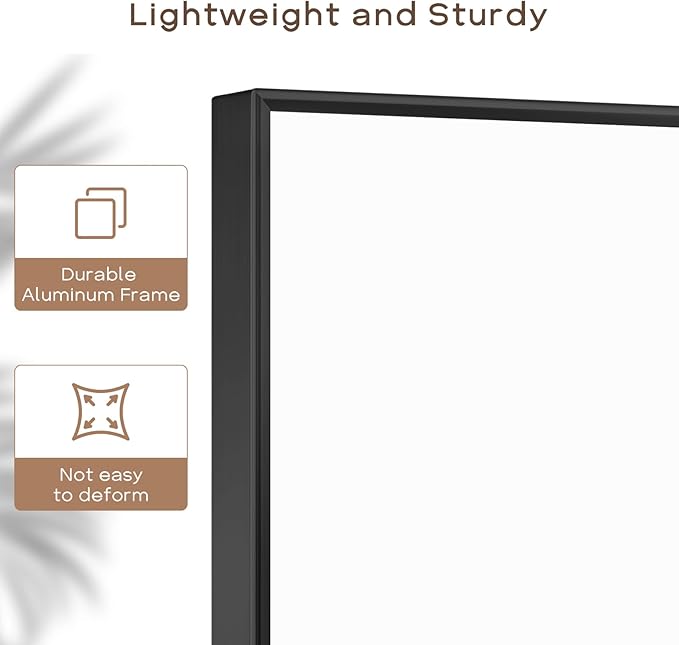 Dry Erase White Board, 30" x 20" Magnetic Whiteboard with Black Aluminum Frame, Hanging Writing Board for Home, Office, School