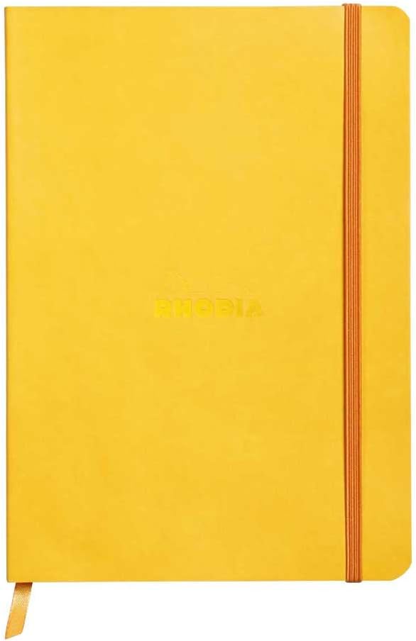 Rhodia Rhodiarama SoftCover Notebook - 80 Dots Sheets - 6 x 8 1/4 - Yellow Cover