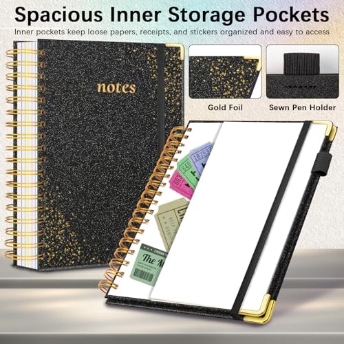 Hardcover Spiral Notebook with Tabs & Dividers, 8"x10" 5 Subject