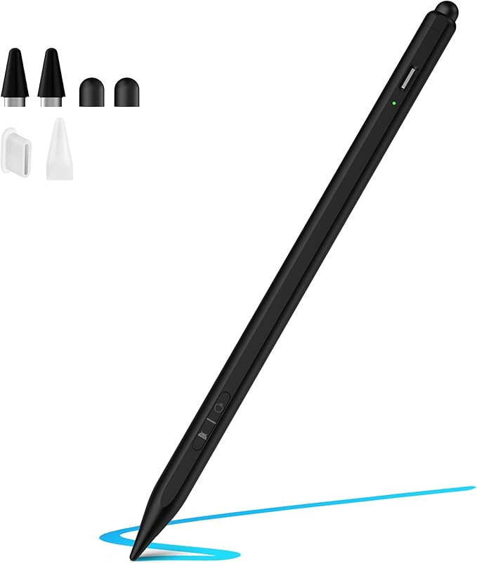 Stylus Pen for iPad, iPhone, Android, 2 in 1 Fast Charge Universal Active Stylus Pen for Touchscreen, Fine Tip, High Sensitivity, Magnetic Stylist Pencil for Samsung, Other Android Phones, Tablets