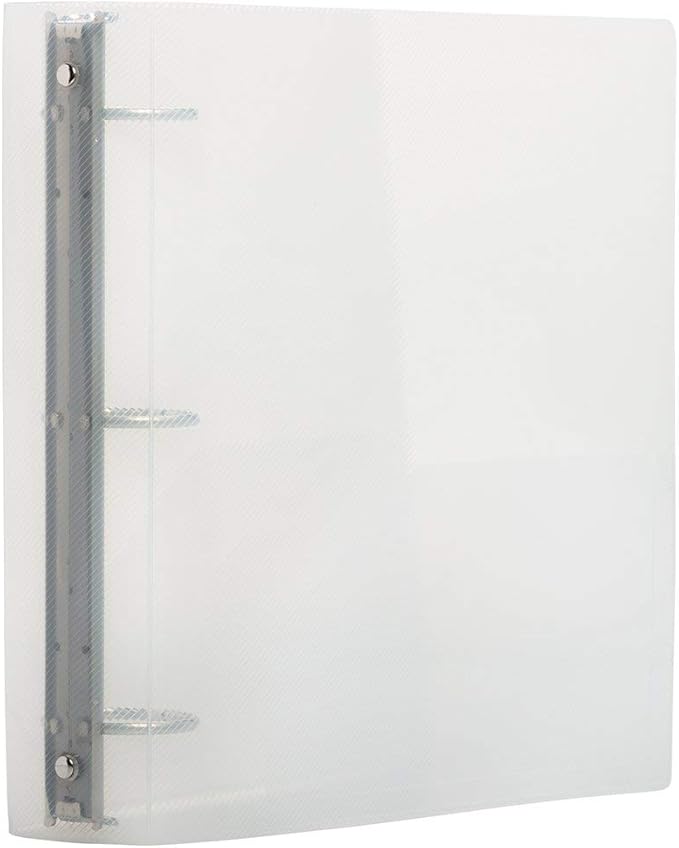 JAM PAPER Plastic 2 inch Binder - Clear 3 Ring Binder - Sold Individually
