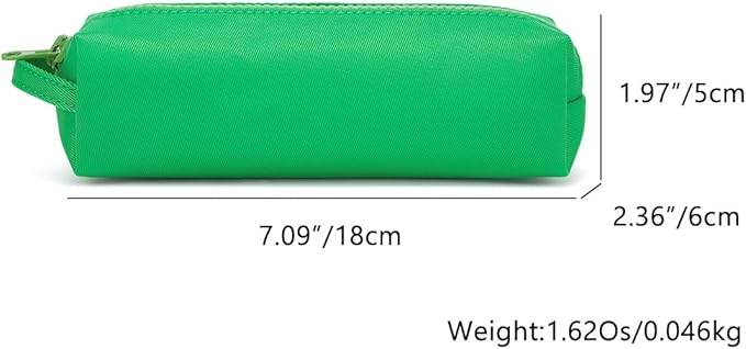 Pencil Case Soft School Pencil Pouch Bag for Easy Carry Stylish and Durable (Grass Green)