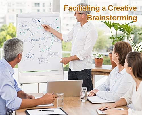 Whiteboard Easel 36" x 24" Height Adjustable, Magnetic Dry Erase Board with Tripod Stand, Portable Presentation Easel Includes Flip Chart Paper Pad (25 Sheets), Magnets & Eraser