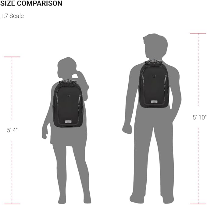 SwissGear Shield Laptop Backpack, Black, 18.5"x12"x6"