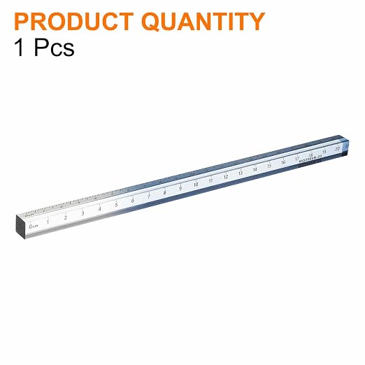 HARFINGTON Acrylic Clear Straight Rulers 20cm Metric Transparent Gradient Three-Dimensional Plastic Ruler Square Cube Measuring Tool for Classroom Office, Gray