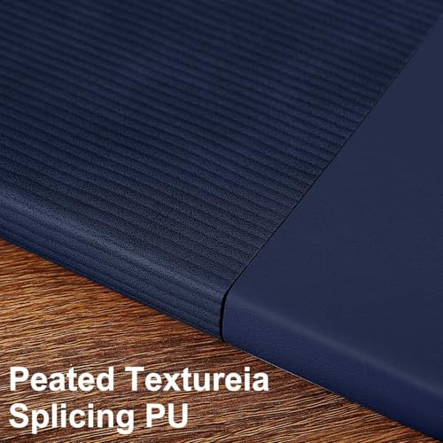 Lined Journal Notebook for Work College Ruled Note Book 7.2"x9.6" B5 PU Leather Daily Journaling 160 Pages for Women Men Writing Home School Supplies Business (Dark Blue)