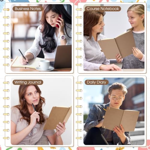 Laumoi 14 Pack Hardcover Lined Journal Notebooks Bulk,Milk Tea,A5