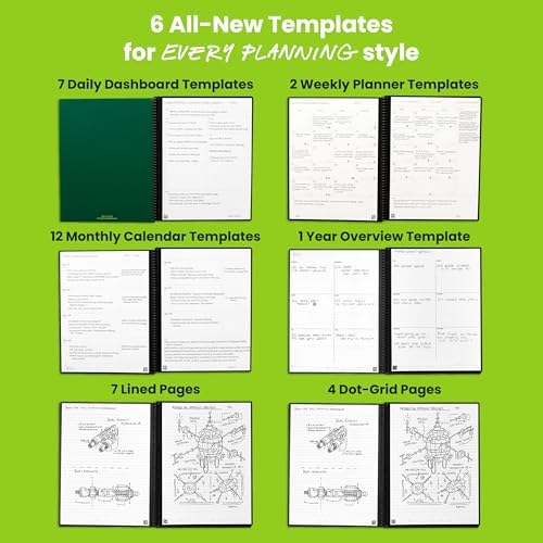 Rocketbook Flex Reusable Planner, Letter Size 8.5x11, Teal