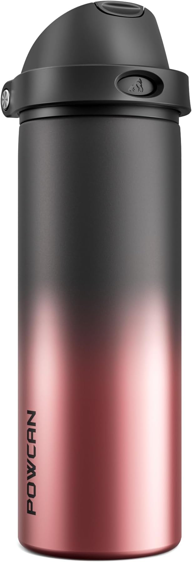 POWCAN 24 oz Stainless Steel Water Bottle: 2-in-1 Push-Button Spout & Quick-Flip Straw, Leakproof, Keep Cold 24Hrs, Fits Car Cup Holder, Insulated Water Bottle for Sports, Travel, School, Gift (Queen)