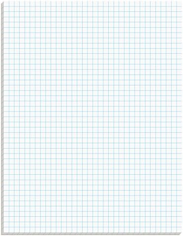 Ampad Quadrille Graph Paper Pad, 4x4 Quad Ruled, 8.5 x 11, 10 Pads