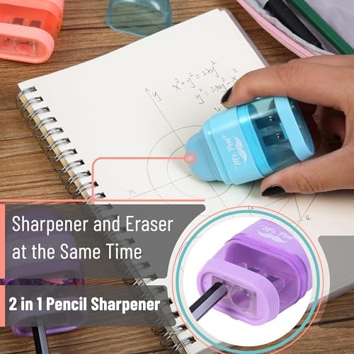 Mr. Pen- Pencil Sharpener & Eraser, 4 Pack