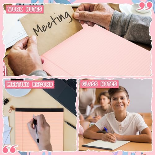 Fuutreo 8 Pcs Legal Pads 8.5 x 11 Colored Note Pads, Sweet Color