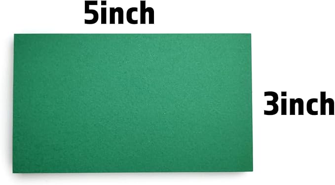 PPAPPAPPIYO 50 Pack 3x5 Colored Index Cards, 180gsm Premium Textured Blank Flash Cards, Heavyweight Cardstock for Study, Recipes, and DIY Crafts (green)