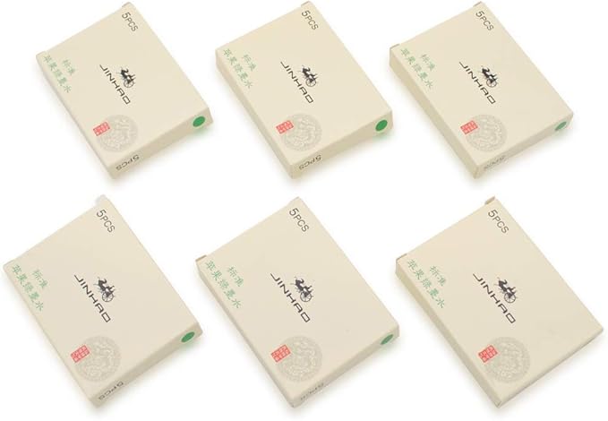 30pcs JINHAO Ink Cartridges Fountain Pen Refills for JINHAO and Baoer Pen Standard Size (Apple Green)
