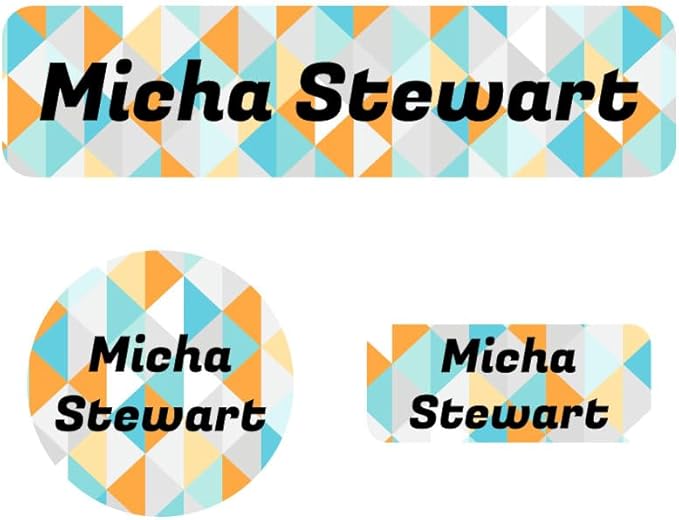 Name Bubbles - Kids Custom Name Labels for Daycare, School, Camp (102 Labels) - Personalized Waterproof Name Stickers for Clothes Tags, Lunch Boxes, Water Bottles, & School Supplies (Crystal Prism)