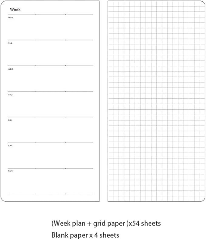 Undated Pocket Weekly Planner Schedule Organizer Agenda Year Month Week Plan A6 Notebooks (A6 undated planner Gray)