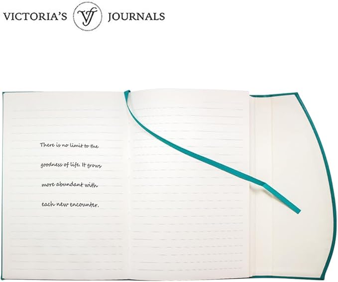 VICTORIA'S JOURNALS Magnet Journal, Carving Vintage Notebook Faux Leather Hard Cover Personal Diary Lined Pages Ribbon Bookmark, 8'' x 5.7''