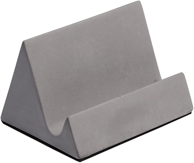 Concrete phone stand, desktop phone stand, multifunctional stand, compatible with iPhone 16/15/14/13/12 smartphones (Grey)