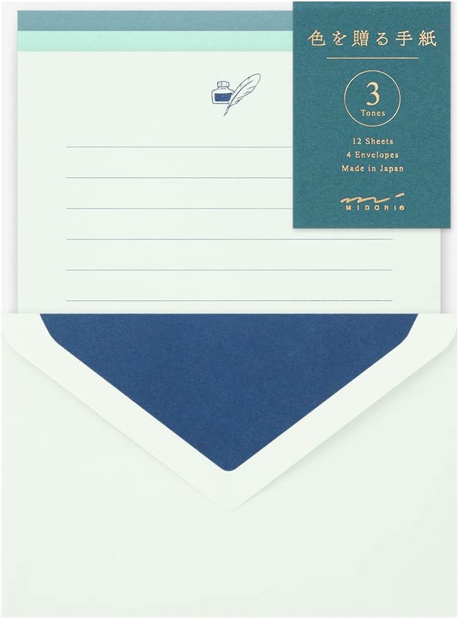 DESIGNPHIL 86917006 Midori Letter Set, Gift Color, Blue