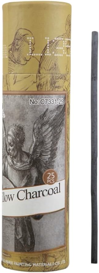 YYMIYU Drawing Pencils Set, Art Sketching Pencils Charcoal Set (Charcoal Sticks 4-5 mm 25pcs 25)