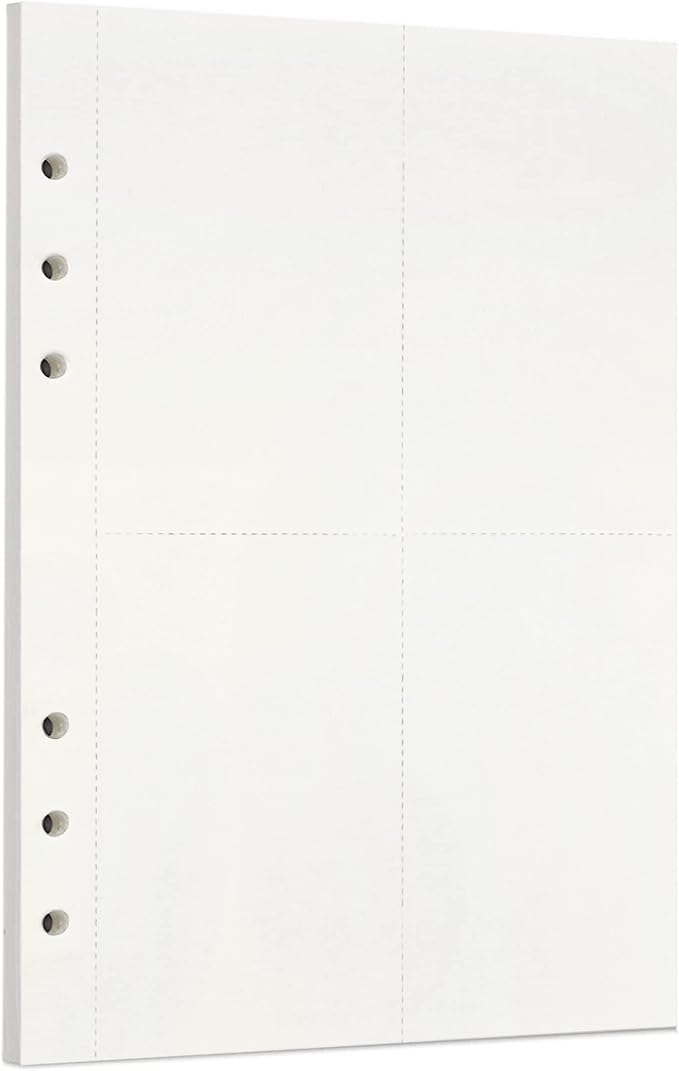 Zelten 1 Pack A5 45 Sheets/90 Pages scratchpad Loose Leaf Punched Paper Refills Paper for 6 Hole Binder Personal Organizer Diary Notebook Refillable Planner