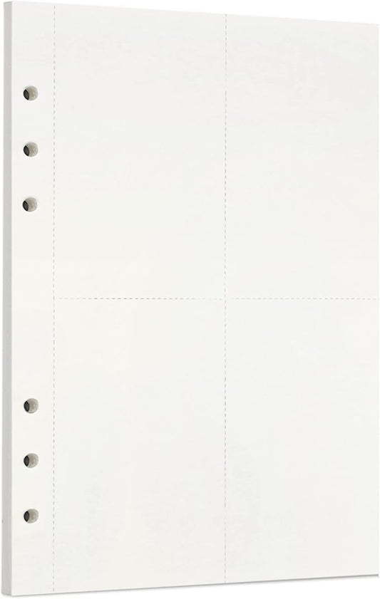 Zelten 1 Pack A5 45 Sheets/90 Pages scratchpad Loose Leaf Punched Paper Refills Paper for 6 Hole Binder Personal Organizer Diary Notebook Refillable Planner