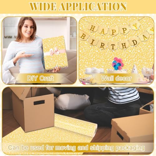 Yellow Composition Bulletin Board Roll Non-Woven Fabric Poster 15.7" x40ft