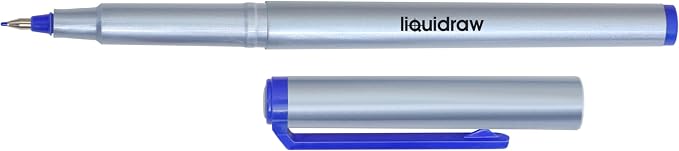 Liquidraw Blue Colored Fineliner Pens, Fine 0.5mm Tip, Set of 10
