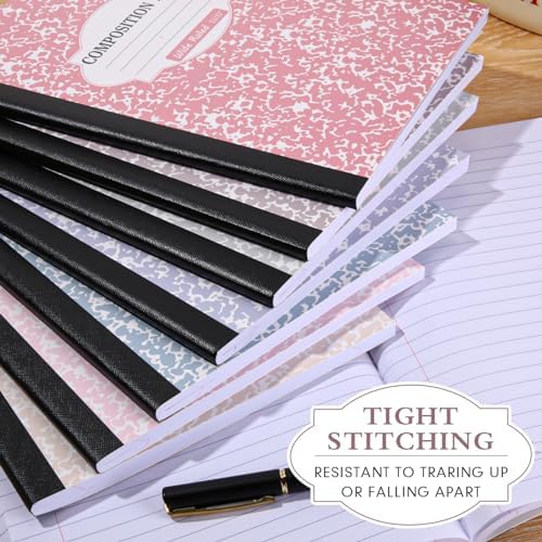 Colarr 8 Pack Composition Notebook Wide Ruled Marble, Taro Color