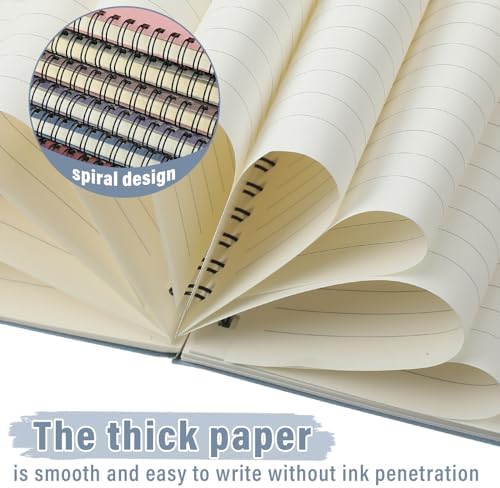 Fuutreo 6 Pack Spiral Notebook 10.5x7.45 Notebook,Elegant Color,Taro Color