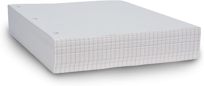 School Smart-86667 Double Sided Grid Paper, 3 Hole Punched, 8-1/2 x 11 Inches, 1/4 Inch Rule, White, Pack of 500