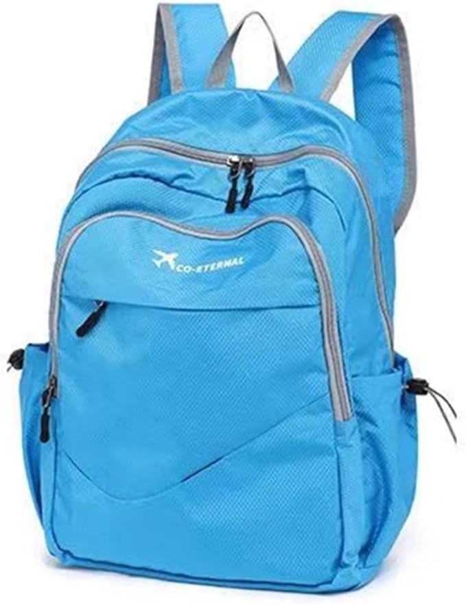 Geboldil Men's and women's lightweight foldable hiking travel backpack waterproof camping backpack blue