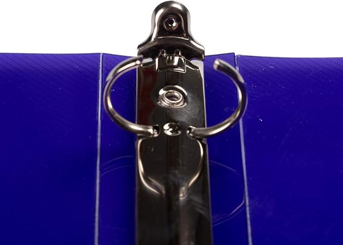 JAM PAPER Plastic 1 inch Binder - Purple 3 Ring Binder - Sold Individually