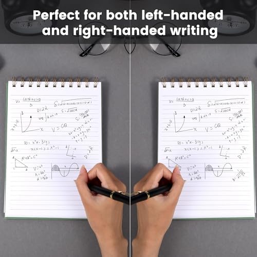Yoment A5 Top Spiral Notebook, Steno Pads College Ruled Notebook,160 Pages