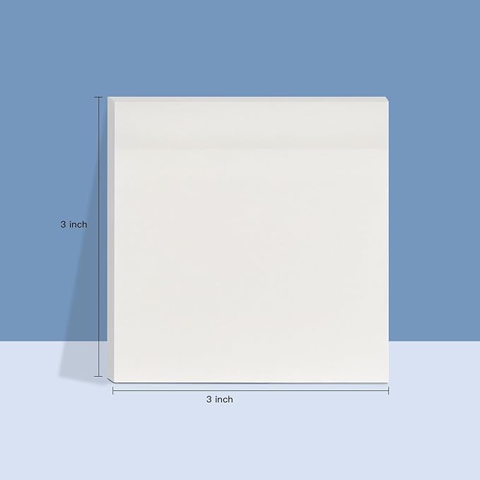 Pop Up Transparent Sticky Notes 3x3 Inch, 100 Sheets, Self-Stick-Notes, Cute Pearlescent Clear See Through, Waterproof, Easy to Post for Office, Home, Notebook, Meeting, Reusable（Blue）