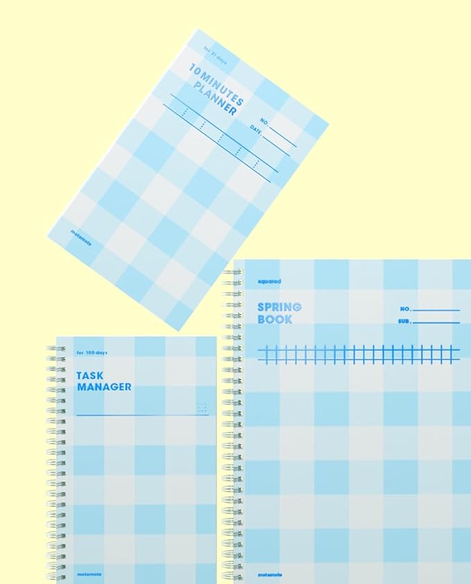 motemote 10-Minute Planner 31 DAYS – Undated Daily Planner with Time Blocking, Goal Setting & Reflection – Boost Productivity & Build Better Habits in Just 10 Minutes a Day, Lightweight & Portable, Study Plan, Color Chip Edition (Lucky Square)
