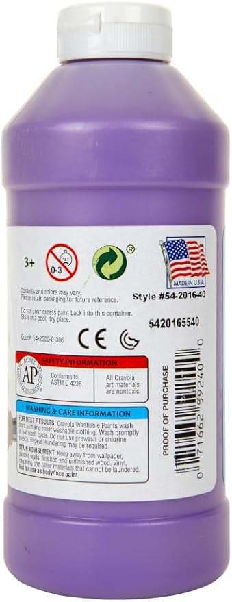 Crayola Washable Paint, Violet, 16oz