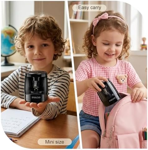 Babilous Automatic Electric Pencil Sharpener for Kids, USB Battery Powered