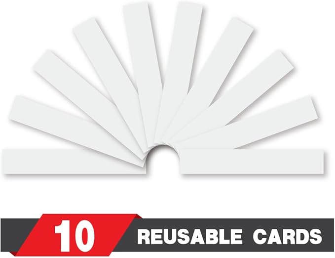 Magnetic Pocket Chart with 10 Dry Erase Cards for Standards,Daily Schedule,Activities,Class demonstrations (Blue)