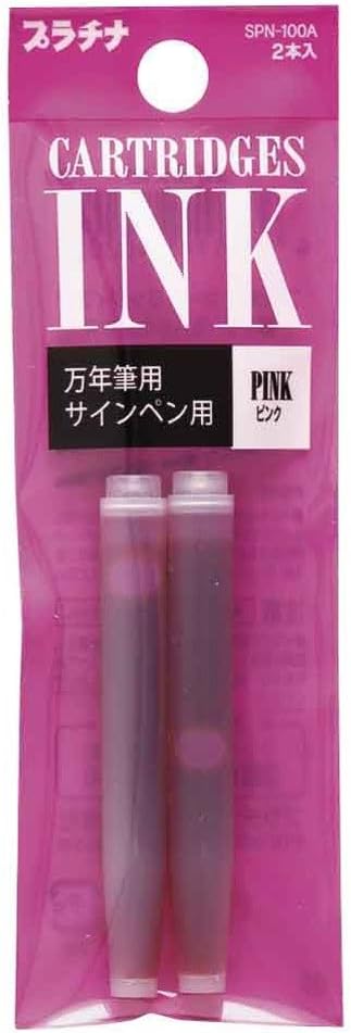 Platinum Preppy Marker & Fountain Pen Refill Cartridge - Pink Ink - Set of 2, 4280219