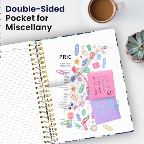 Taja Spiral Notebooks for Work 5 Subject Notebook with Removable Dividers