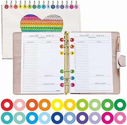 3000 Pieces Hole Reinforcement Stickers, 20 Color Designs Paper Hole Protectors Colorful Self-Adhesive Hole Punch Reinforcement Circle Labels for Loose-Leaf Paper Sheets (Outer 0.5”, Inner 0.25”)