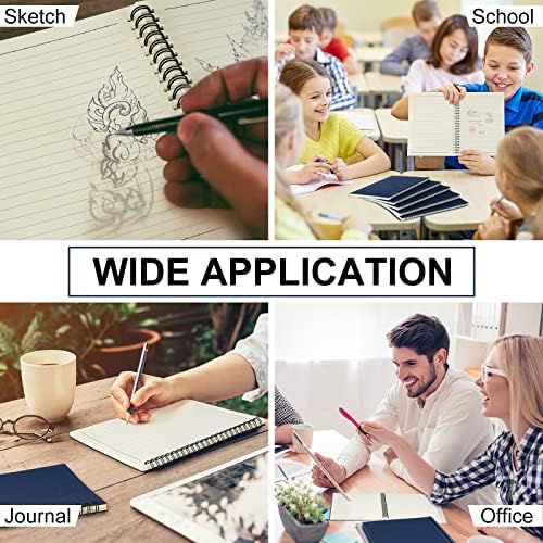 Yahenda 300 Pcs Spiral Notebooks, 1 Subject, Wide Ruled, Deep Blue