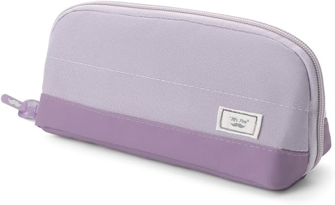Mr. Pen- Fabric Pencil Case Pouch, Purple, Triangular Shape Pencil Pouch