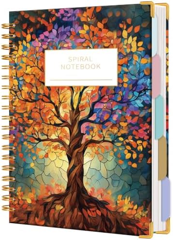 Yoment Hardcover Spiral Notebooks for Work 240 Pages Notebook with Dividers