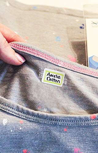 Clothing Labels, Name Labels, Washer and Dryer Safe, No-Iron, Labels for Daycare, Washable, Write-On, Made in the USA, Highlighter Design, Set of 1